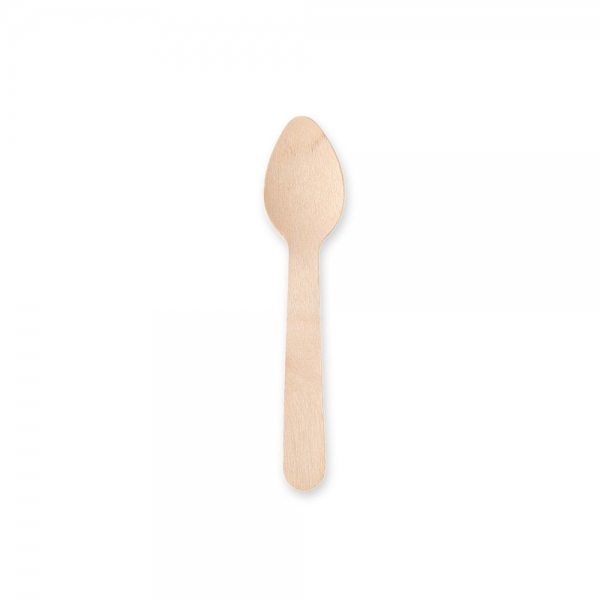 Bio Kaffeelöffel aus FSC® 100% Birkenholz – naturbelassen, stabil, hygienisch verpackt, 27x100 Stück