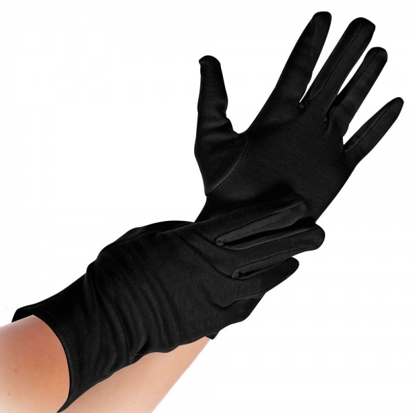 Baumwollhandschuhe schwarz NERO von HYGOSTAR - VE 12 Paar