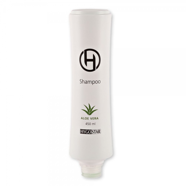 HYGOSTAR Shampoo Aloe Vera 450ml Squeeze-Flasche – Mildes Hotel-Shampoo, 2x10 Stück