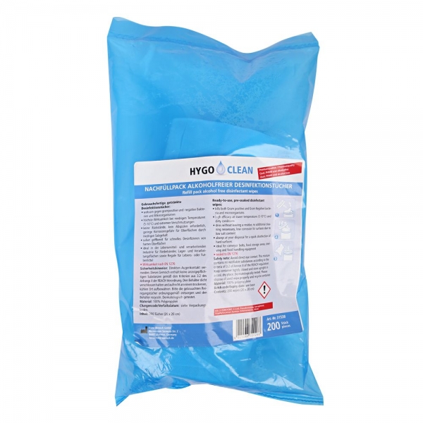Desinfektionstücher für Oberflächen 20 x 20 cm 200 Blatt Alkoholfrei