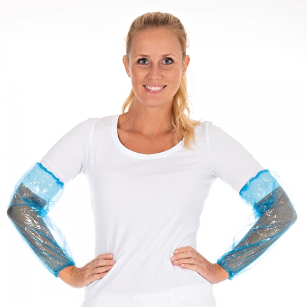 Schutzärmel aus PE, 40 cm lang, 20 my, blau oder weiß - HYGONORM