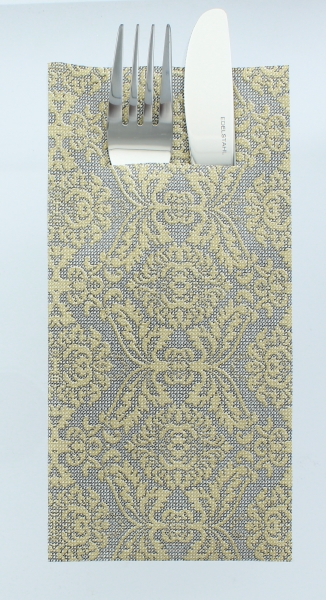 Serviette Kiyan 40x40 cm Gold-Schwarz