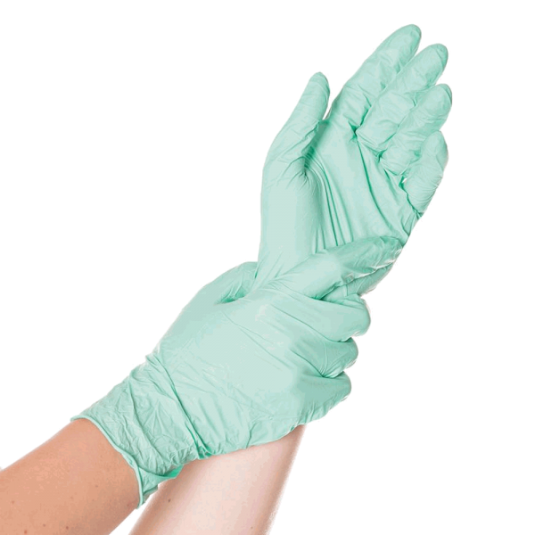 Nitril-Handschuhe puderfrei grün SAFE LIGHT von HYGOSTAR - VE 10x100 Stck.