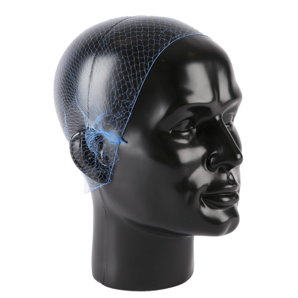 Hygostar Haarnetze Nylon Blau Ø 62 cm – elastisches Einweg-Haarnetz, 5x144 Stück