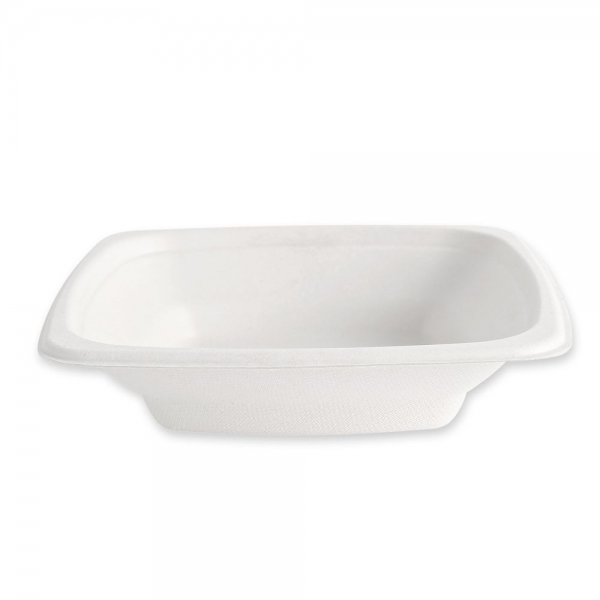 Bio Schalen quadratisch aus Zuckerrohr, robust & kompostierbar – nachhaltige Takeaway-Schalen