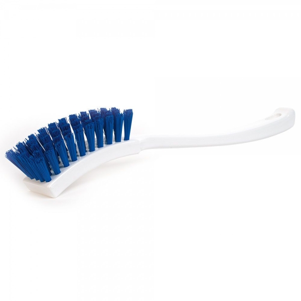 Stielbürste extra lang – 40 cm, harte PBT-Fasern, ergonomisch, hygienisch und langlebig, 4x1 Stück