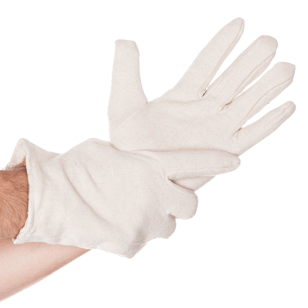 Baumwoll-Handschuh EXTRA STARK universal, 25 cm, natur