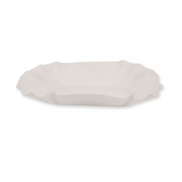 NatureStar Bio Pappschalen oval – FSC®-Mix, weiß, lebensmittelecht, stabil,