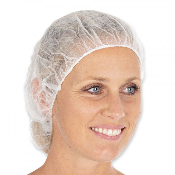 Baretthaube groß weiß PP-Vlies BETTINA - HYGONORM - VE 100 Stck