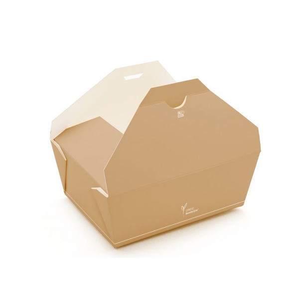 Bio Foodboxen Carta aus Pappe mit PE-Beschichtung - stabile, fettdichte Takeaway-Schachteln