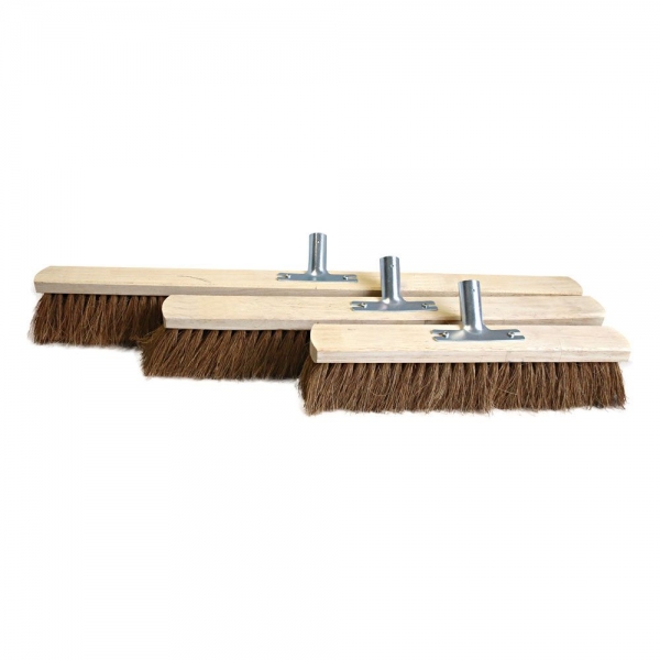 Saalbesen „Kokos“ – robuster Hallenbesen mit Kokosborsten und Holzstiel | 40 cm, 5x1 Stück
