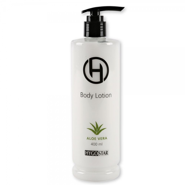 HYGOSTAR Body Lotion Aloe Vera 400ml Pumpspender – Pflegend und Feuchtigkeitsspendend, 2x15 Stück