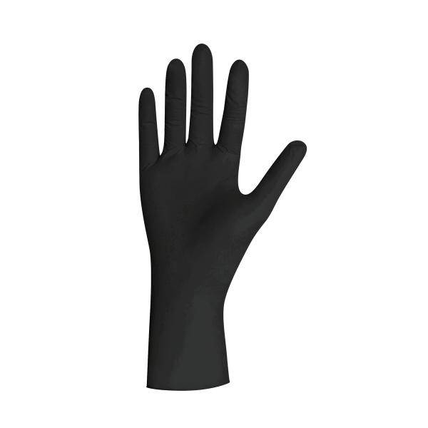 Latexhandschuhe puderfrei schwarz BLACK LATEX von UNIGLOVES - VE 100 Stck