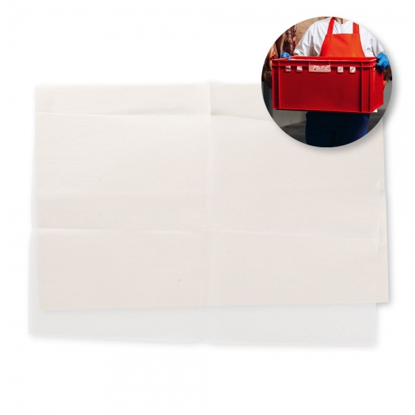 Kistenauslegepapier für E2-Kisten Silikon-Beschichtung 36x56cm, Fettdicht, nassfest, 1550 Stück
