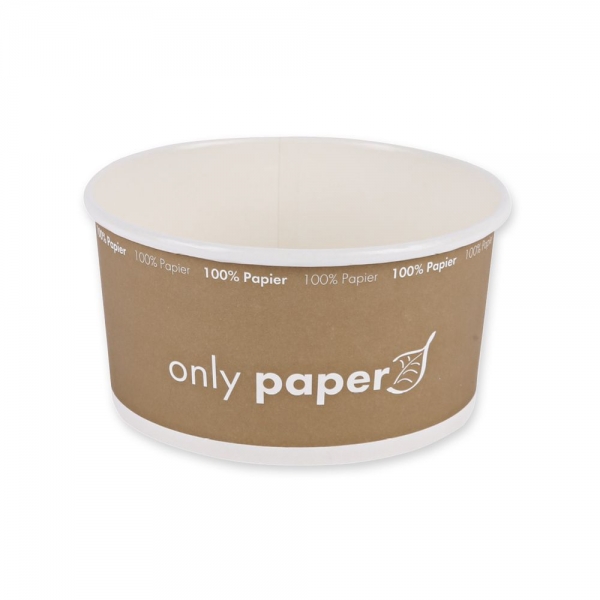 Bio Salatschalen Only Paper aus Pappe – nachhaltig, kompostierbar und recyclebar, 6x50 Stück