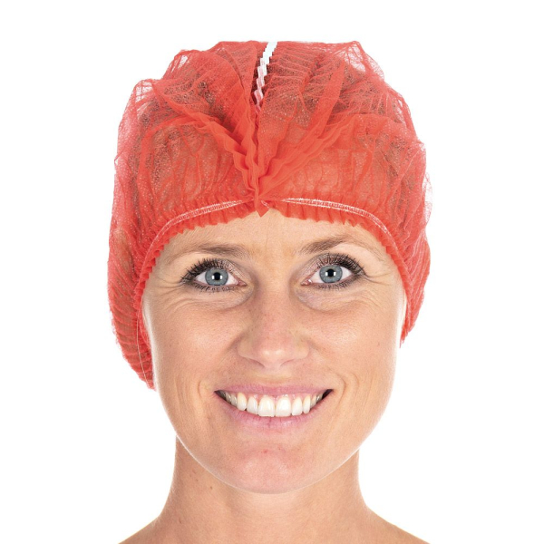 Klipphauben Detect – Rot, PP detektierbare Einweghauben Ø 50 cm, Lebensmittelecht, 20x100 Stück