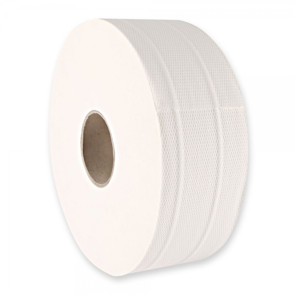 Toilettenpapier weiß Großrolle, Zellstoff, 2-lagig 9,5 x 19 cm - VE 6 Rollen