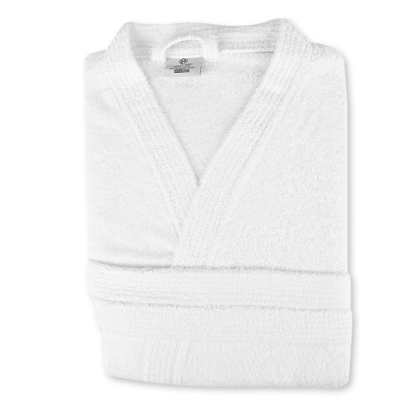 Bademantel Kimono Premium aus 100% Baumwolle, langer Hotelbademantel, 10x1 Stück
