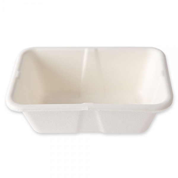 Bio Schalen aus Zuckerrohr 400 ml – Nachhaltig, hitzebeständig und kompostierbar, 20x50 Stück
