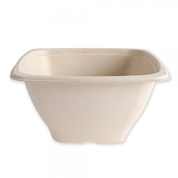Bio Schalen quadratisch aus Zuckerrohr, robust & kompostierbar – nachhaltige Takeaway-Schalen