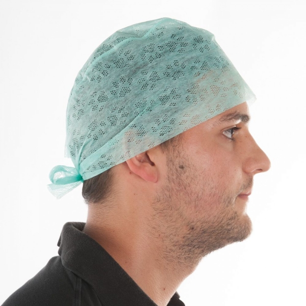 Bandanas Toro grün | Viskose Keyback | Medizinische Kopfbedeckung, 8x200 Stück