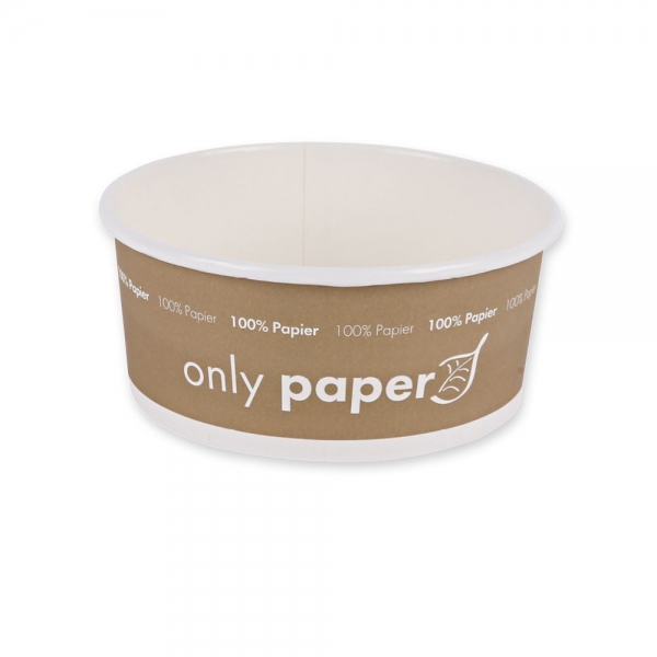 Bio Salatschalen Only Paper aus Pappe – nachhaltig, kompostierbar und recyclebar, 6x50 Stück