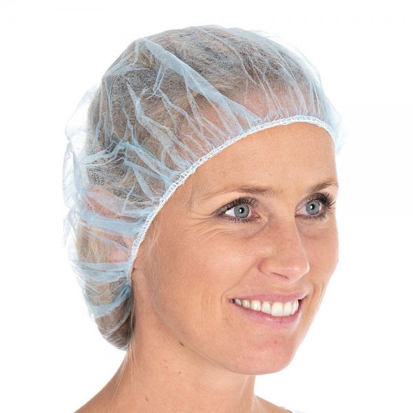 Baretthaube blau, Ø 48 cm, PP-Vlies BETTINA von HYGONORM - VE 10x100 Stück