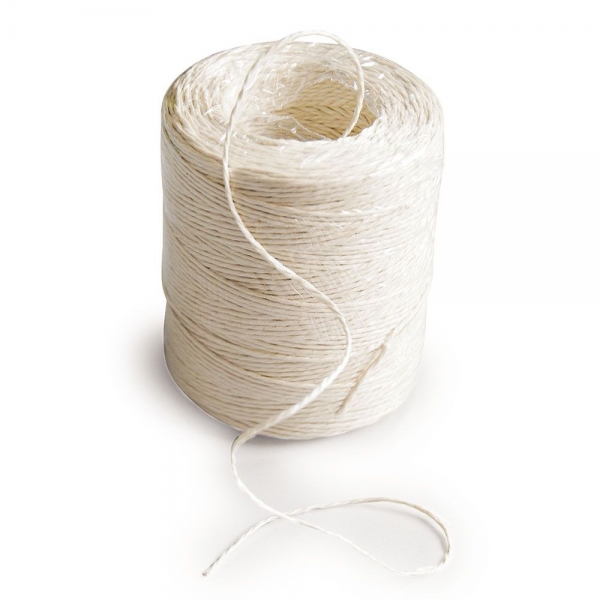 Küchengarn Spule 100 g – hitzebeständig, lebensmittelecht, aus Hanf/Flachs mit Spenderbox 2x10 Stück