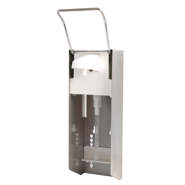 Eurospender mit Armhebel, größenverstellbar aus Aluminium – für 0,5 & 1 Liter Euroflaschen, 1 Stück