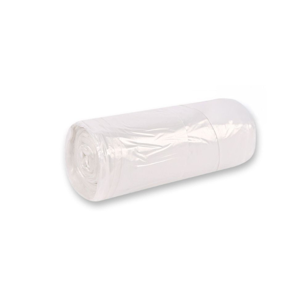 Müllbeutel mit Griff 18 Liter aus HDPE, transparent, 13 my, flüssigkeitsdicht – 36x30 Stück