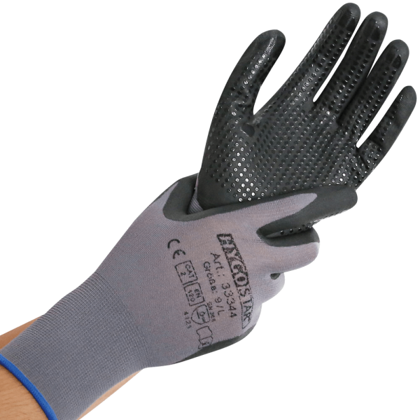 Nylon-Feinstrick-Handschuh ERGO FLEX mit Noppen