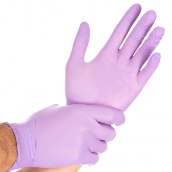 Nitril-Handschuhe puderfrei violett SAFE LIGHT von HYGOSTAR - VE 10x100 Stück