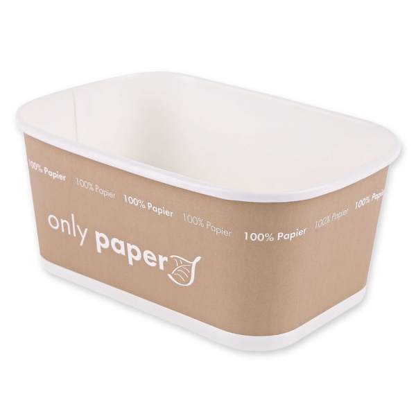 Bio Schalen Takeaway Only Paper aus Pappe – kompostierbar und recyclebar, 6x50 Stück