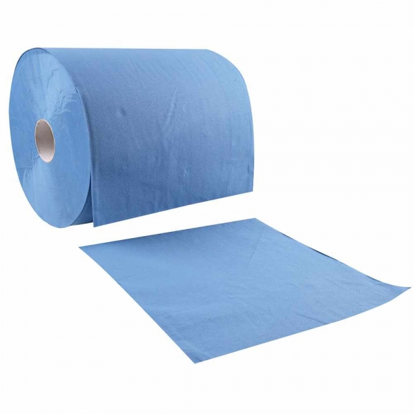 Putzpapier 3-lagig blau Rolle 1000 Blatt 1 Rolle