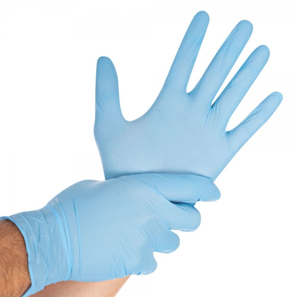 Nitril Handschuhe puderfrei blau SAFE LIGHT von HYGOSTAR - VE 10x100 Stück
