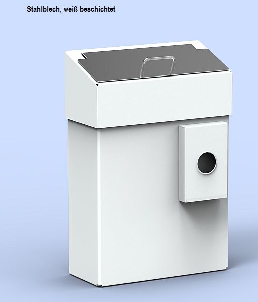Abfallbehälter mit Hygienebeutelspender und Schleusenklappe 10 Liter