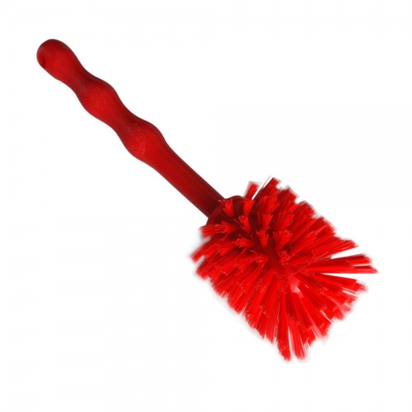 Rundbürste mit Aufhänger 25 cm – blau-weiße Fasern, mittelhart, vielseitige Reinigungsbürste, 4x1 St