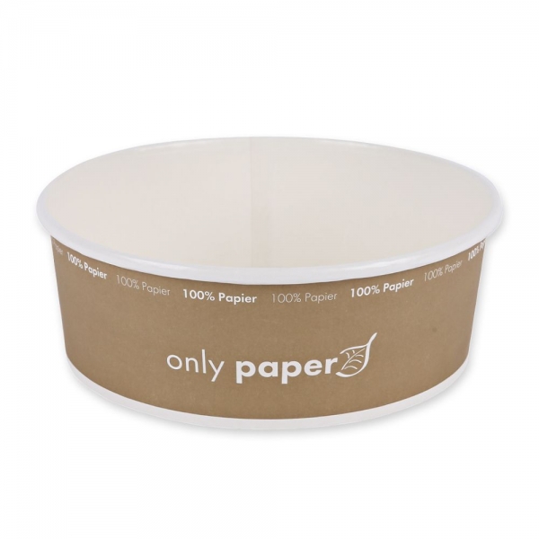 Bio Salatschalen Only Paper aus Pappe – nachhaltig, kompostierbar und recyclebar, 6x50 Stück