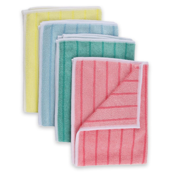 Franz Mensch Mikrofasertücher Micro Master Stripe – Streifenstruktur, 29 x 40 cm, 5x10 Stück