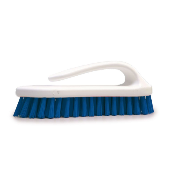 Franz Mensch Scheuerhandbürste – 18 cm, harte Fasern & Handschutzbügel, 1x4 Stück