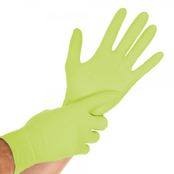 Nitril Handschuhe puderfrei grün SAFE LIGHT von HYGOSTAR - VE 100 Stück