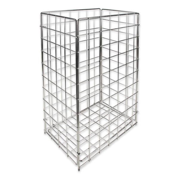 Gitterkorb für Müllsäcke aus Edelstahl – freistehend & klappbar für 60 L - 5x1 Stück