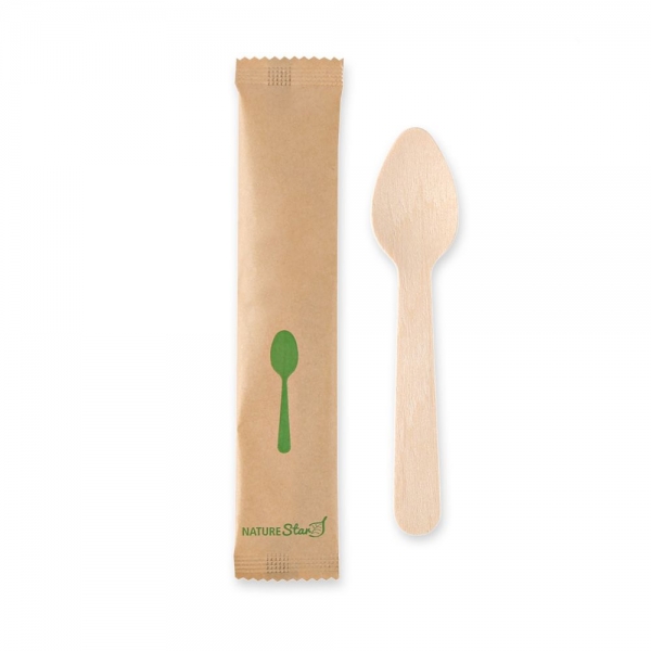 Bio Kaffeelöffel aus FSC® 100% Birkenholz – wachsbeschichtet mit Carnauba-Wachs, 10x50 Stück
