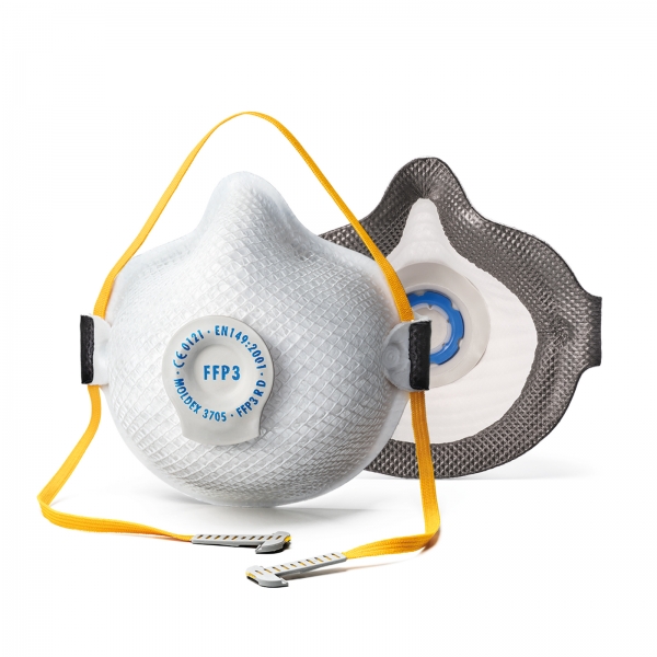 Moldex Air Seal FFP3 R D Atemschutzmaske 370501- 8 Stück - Wiederverwendbar, Schaumstoff-Dichtlippe