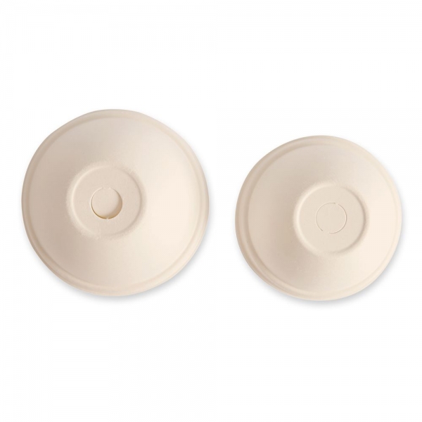 Bio Domdeckel aus Zuckerrohr – Nachhaltig, kompostierbar, Deckel mit Trinkhalmöffnung, 20x50 Stück