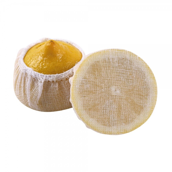 Zitronenserviertuch "Lemon Stretch Wrap" aus Baumwolle – hygienisch, mit Gummizug, 10x100 Stück