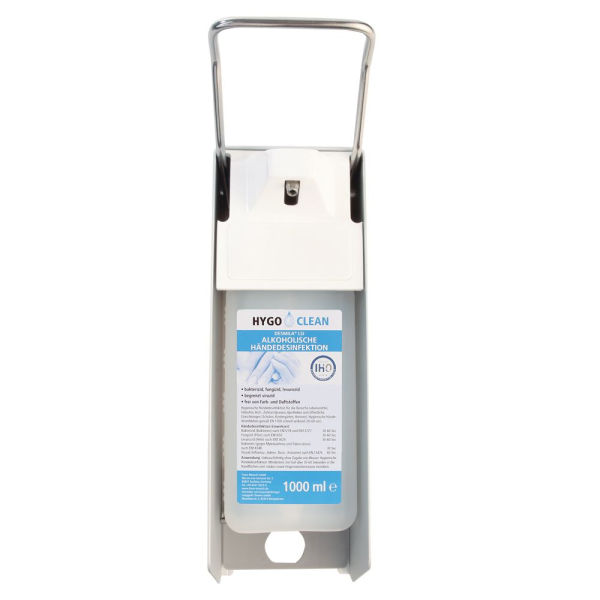 Eurospender mit Armhebel 1 l Aluminium | Desinfektionsmittel- & Seifenspender mit langem Hebel, 1 St