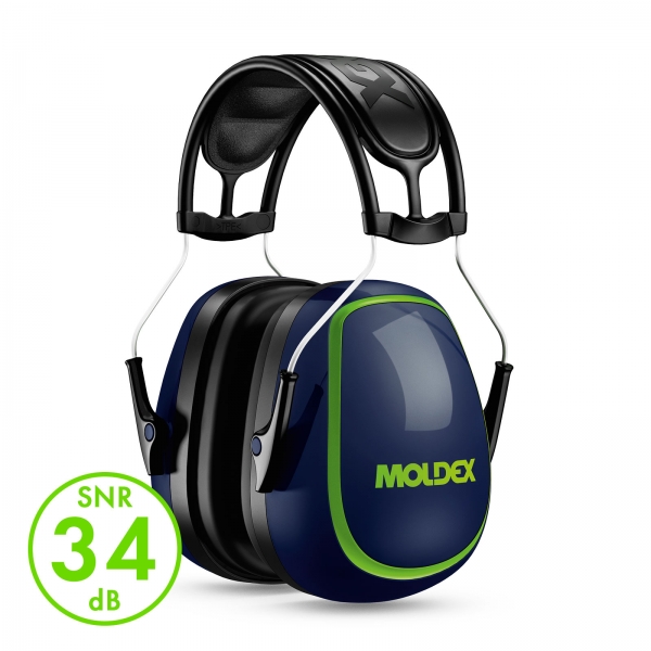 Moldex M5 Gehörschutzkapseln 612001 – 1 Stück – 34 dB SNR – Extra große, auswechselbare Ohrpolster