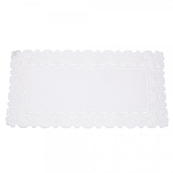 Tortenspitzen weiss eckig 30 x 18 cm - 250 Stck.