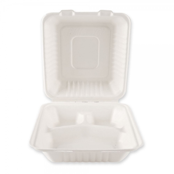 BIO Lunchbox 3-geteilt 22,5x20cm von NATUREStar- VE 250 Stck.